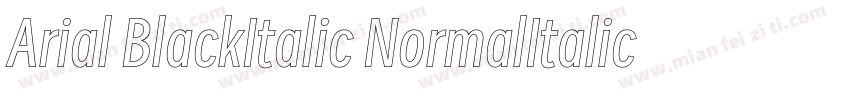 Arial BlackItalic NormalItalic 黑斜体字体转换